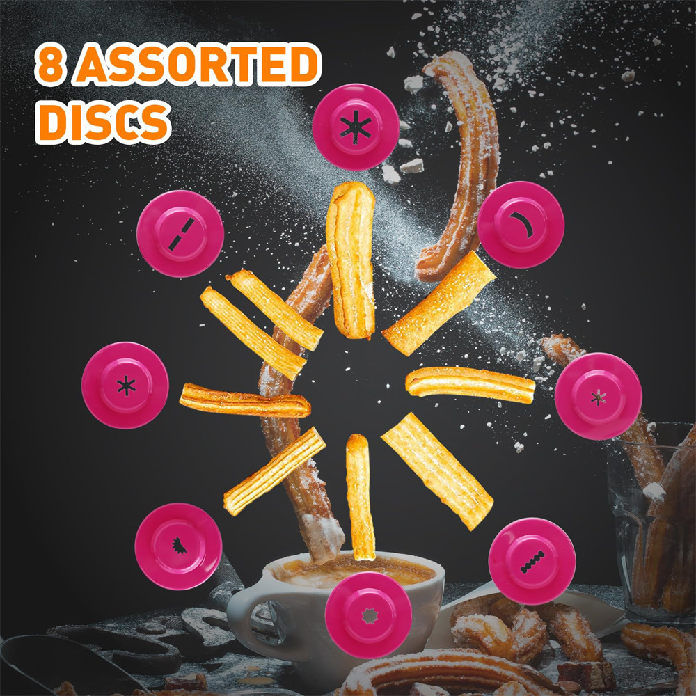 1pc DIY Manual Cookie Press Ma - Churros Maker Gun ulasan dan harga
