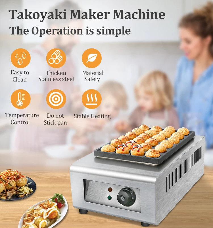 Commercial Big Power Electric  - Takoyaki Grill Plate ulasan dan harga