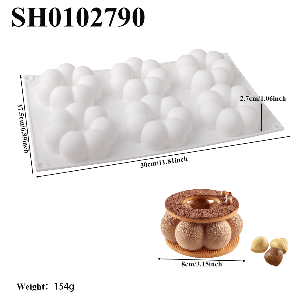 1 or 6 Cells Petal Shaped Donu - Donut Mold Silicone ulasan dan harga
