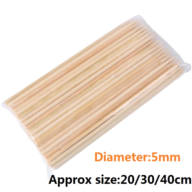20/30/40cm x 5mm Bamboo Wooden - Corn Dog Stick ulasan dan harga