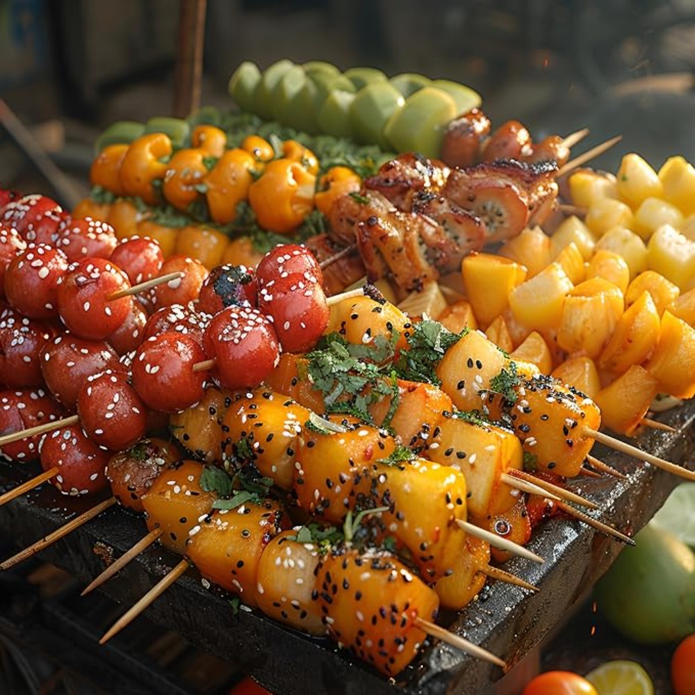 90-1350Pcs BBQ Bamboo Sticks D - Corn Dog Stick ulasan dan harga