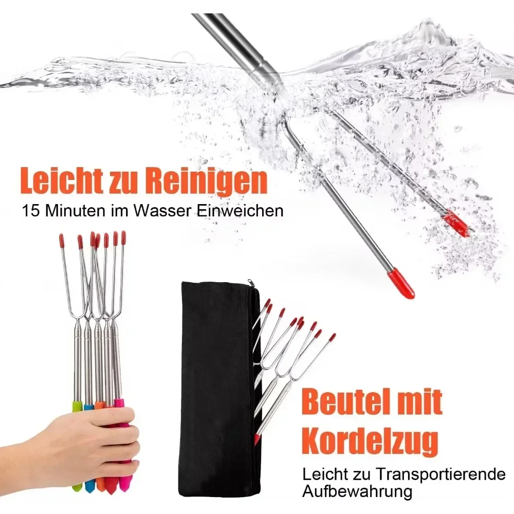 New BBQ Forks Telescopic  Barb - Corn Dog Stick ulasan dan harga